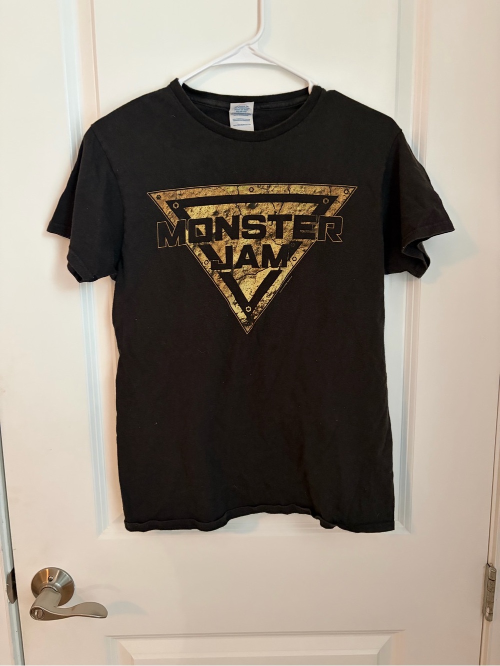 Monster Jam Black Tee with Metallic Gold Monster Jam Logo